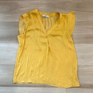 cupcakes & cashmere Golden V-Neck Blouse